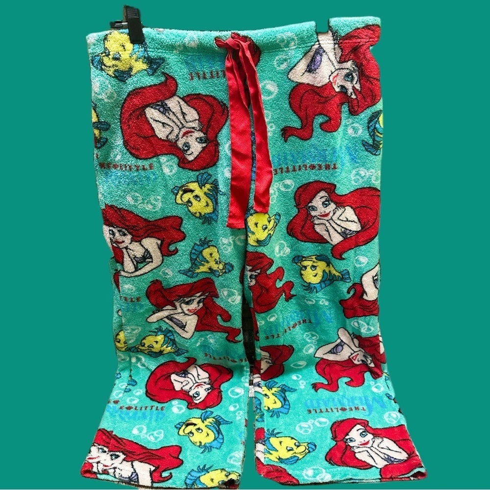 Disney Ariel and Flounder Women’s  Pajama Pants - Red and Blue